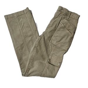 Madewell Cargo Pants Womens 24 Khaki 90s Straight Twill Pockets Casual